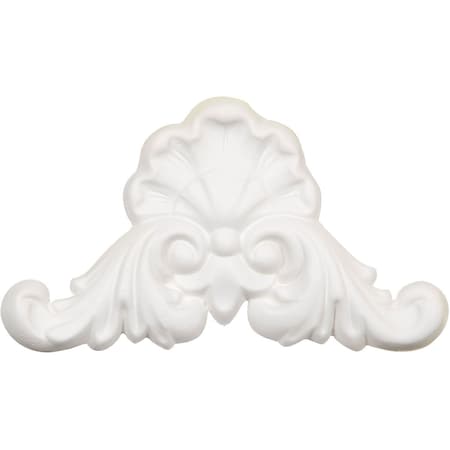 Ekena Millwork 8"W x 4 3/4"H x 3/4"P Carrillo Shell Small Onlay ONL05X08X01CI